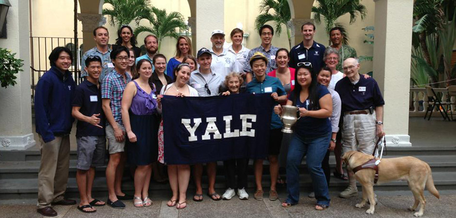 Students Standing With YALE Sign